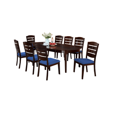 JUEGO COMEDOR HOME PREMIUM SINFO 8 SILLAS AZUL NIA