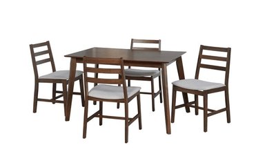 JUEGO COMEDOR HOME PREMIUM NORLEY 4 SILLAS PLATA NORLY