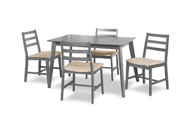 JUEGO COMEDOR HOME PREMIUM NORLEY 4 SILLAS CREMA NORLY