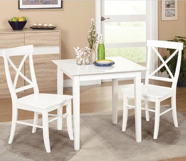JUEGO COMEDOR HOME PREMIUM VITA 2 SILLAS BLANCO