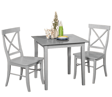 JUEGO COMEDOR HOME PREMIUM VITA 2 SILLAS GRIS