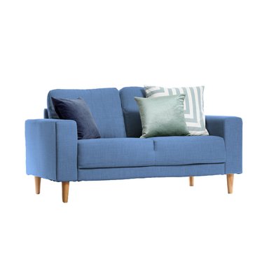 SOFA HOME PREMIUM LIBRA 2 CUERPOS AZUL
