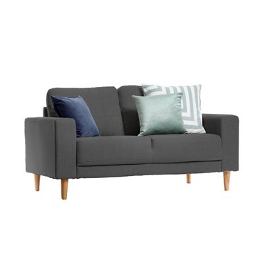SOFA HOME PREMIUM LIBRA 2 CUERPOS GRIS OSCURO