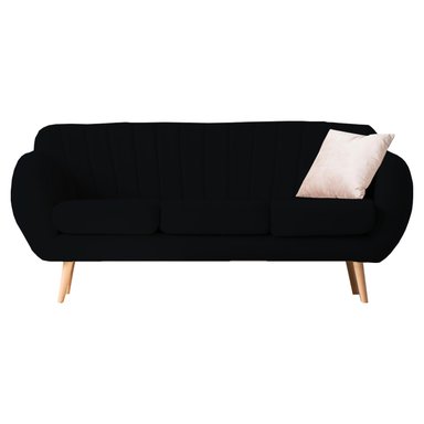 SOFA HOME PREMIUM LIAND 3 CUERPOS NEGRO