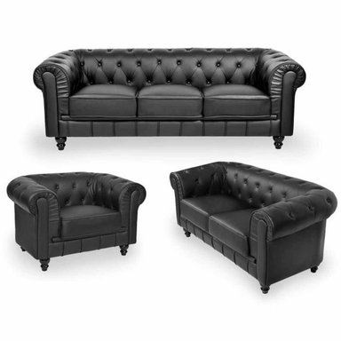 JUEGO SALA HOME PREMIUM ULTRACUERO 3 2 1 GEMNA