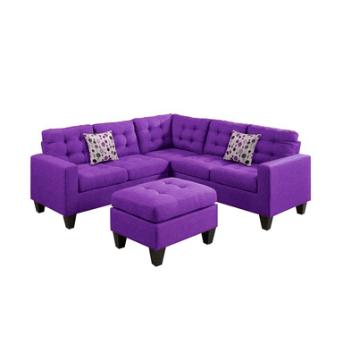 SECCIONAL HOME PREMIUM TEO VIOLETA + BANQUETA