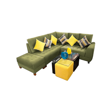 SECCIONAL HOME PREMIUM ROBINSON OLIVA + BANQUETA