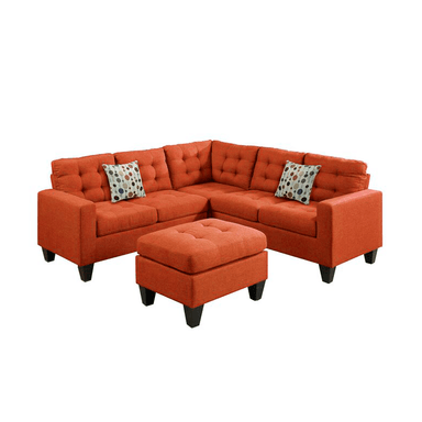 SECCIONAL HOME PREMIUM TEO OCRE + BANQUETA