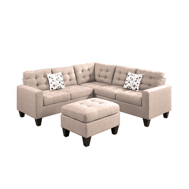 SECCIONAL HOME PREMIUM TEO BEIGE + BANQUETA