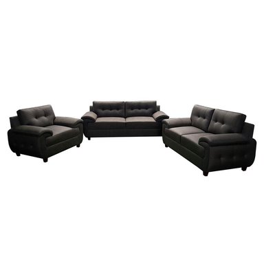 JUEGO SALA HOME PREMIUM BILAL 3-2-1 CUERPOS GRAFITO SALA