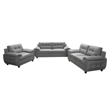 JUEGO SALA HOME PREMIUM BILAL 3-2-1 CUERPOS GRIS SALA - 1
