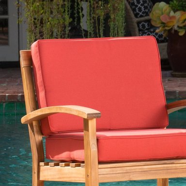 SET JUEGO SALA TERRAZA JARDIN HOME PREMIUM PALOMA 2 1 1 ROJO + MESA CENTRO - 2