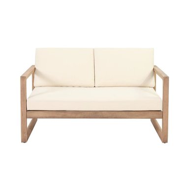 SET JUEGO SALA TERRAZA JARDIN HOME PREMIUM LORAS 2 1 1 BEIGE + MESA CENTRO - 4