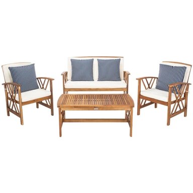SET JUEGO SALA TERRAZA JARDIN HOME PREMIUM ARYA 2 1 1 BLANCO + MESA CENTRO
