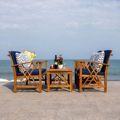 SET JUEGO SALA TERRAZA JARDIN HOME PREMIUM ARYA 2 1 1 AZUL OSCURO + MESA CENTRO - 4