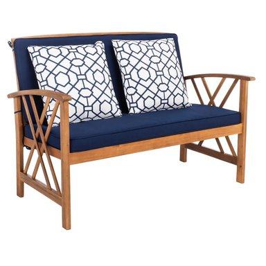 SET JUEGO SALA TERRAZA JARDIN HOME PREMIUM ARYA 2 1 1 AZUL OSCURO + MESA CENTRO - 5