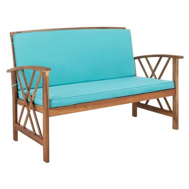 SET JUEGO SALA TERRAZA JARDIN HOME PREMIUM ARYA 2 1 1 TURQUESA + MESA CENTRO - 4
