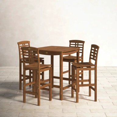 JUEGO DE COMEDOR BAR TERRAZA/JARDIN HOME PREMIUM BANEY 4 SILLAS