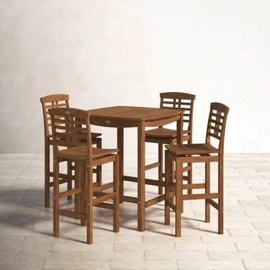 JUEGO DE COMEDOR BAR TERRAZA/JARDIN HOME PREMIUM BANEY 4 SILLAS - 1