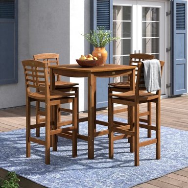 JUEGO DE COMEDOR BAR TERRAZA/JARDIN HOME PREMIUM BANEY 4 SILLAS - 3