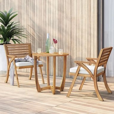 JUEGO COMEDOR TERRAZA JARDIN HOME PREMIUM MUIRE 2 SILLAS BEIGE - 3