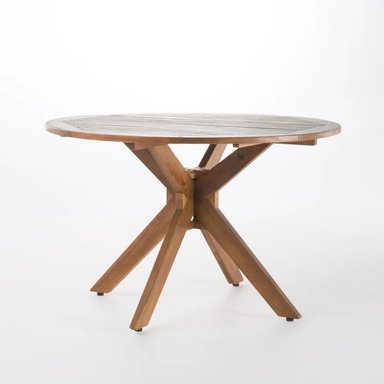 JUEGO COMEDOR TERRAZA JARDIN HOME PREMIUM RHODA 4 SILLAS NATURAL RUSTICO - 4
