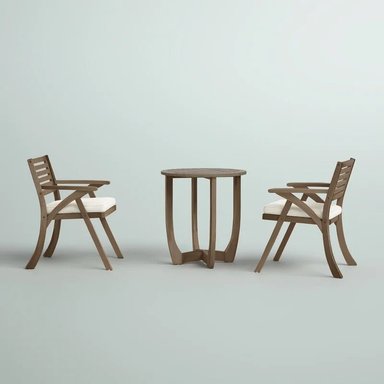 JUEGO COMEDOR TERRAZA JARDIN HOME PREMIUM MUIRE 2 SILLAS BEIGE - 2