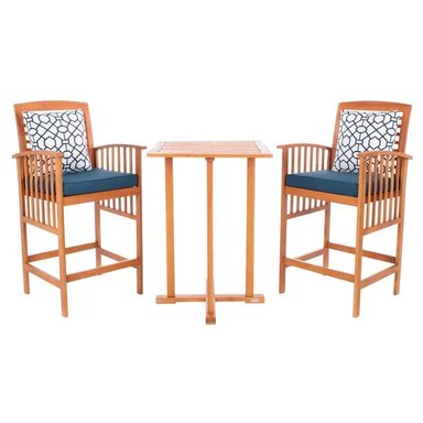 JUEGO COMEDOR TERRAZA JARDIN HOME PREMIUM FRIDA 2 SILLAS COBALTO