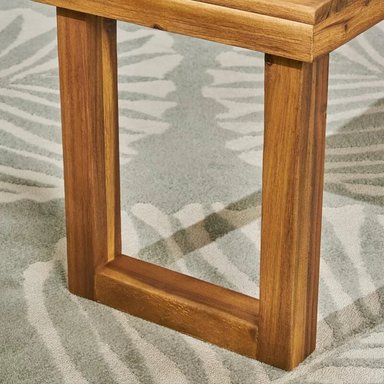 SET JUEGO COMEDOR TERRAZA JARDIN HOME PREMIUM HONORIO NATURAL + 2 BANQUETAS - 4