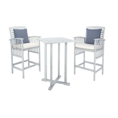 JUEGO COMEDOR TERRAZA JARDIN HOME PREMIUM FRIDA 2 SILLAS BLANCO