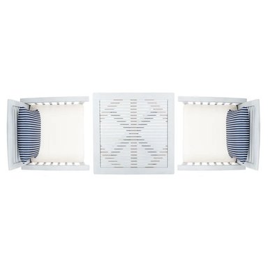 JUEGO COMEDOR TERRAZA JARDIN HOME PREMIUM FRIDA 2 SILLAS BLANCO - 2