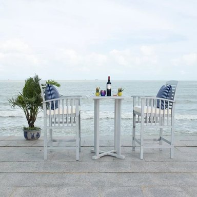 JUEGO COMEDOR TERRAZA JARDIN HOME PREMIUM FRIDA 2 SILLAS BLANCO - 3
