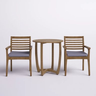 JUEGO COMEDOR TERRAZA JARDIN HOME PREMIUM COSME 2 SILLAS GRIS