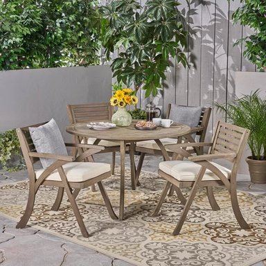 JUEGO COMEDOR TERRAZA JARDIN HOME PREMIUM TORI 4 SILLAS IVORY - 3