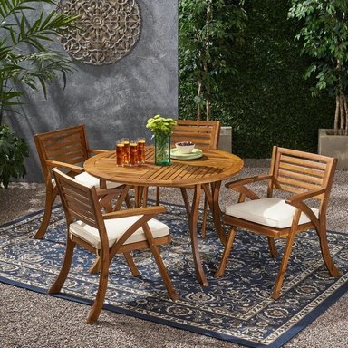 JUEGO COMEDOR TERRAZA JARDIN HOME PREMIUM TORI 4 SILLAS BLANCO - 3