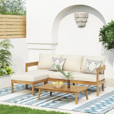 SET SOFA HOME PREMIUM JIYU CELESTE + MESA CENTRO + BANQUETA TERRAZA JARDIN 3 CUERPOS - 2