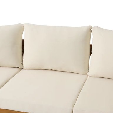 SET SOFA HOME PREMIUM JIYU CELESTE + MESA CENTRO + BANQUETA TERRAZA JARDIN 3 CUERPOS - 6