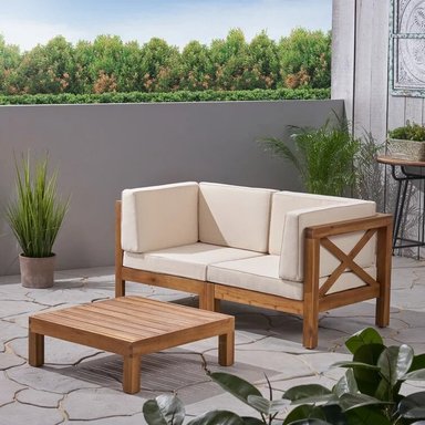 SET SOFA HOME PREMIUM KANG CREMA + MESA CENTRO TERRAZA JARDIN 2 CUERPOS - 2