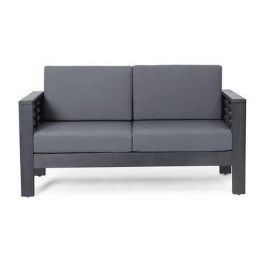 SET SOFA HOME PREMIUM DAARIO GRIS + MESA CENTRO TERRAZA JARDIN 2 CUERPOS - 2