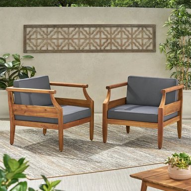 SET 2 SILLONES TERRAZA JARDIN HOME PREMIUM GORETTI GRIS - 2