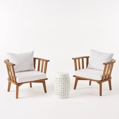 SET 2 SILLONES TERRAZA JARDIN HOME PREMIUM SAJA BLANCO