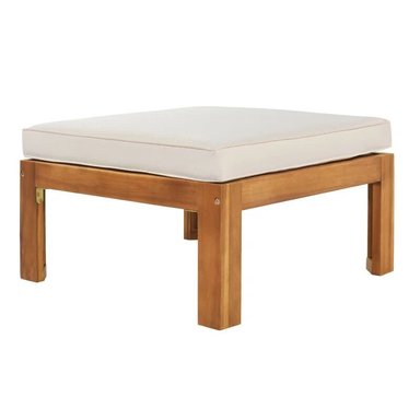 SET SOFA HOME PREMIUM HIMILCE CREMA + MESA CENTRO + BANQUETA TERRAZA JARDIN 3 CUERPOS - 3