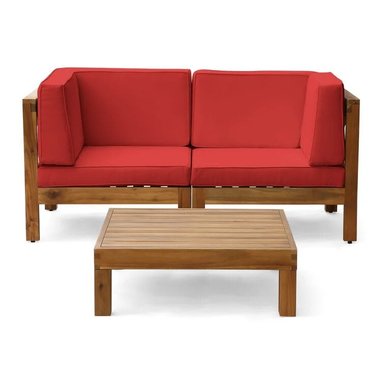 SET SOFA HOME PREMIUM KANG ROJO + MESA CENTRO TERRAZA JARDIN 2 CUERPOS
