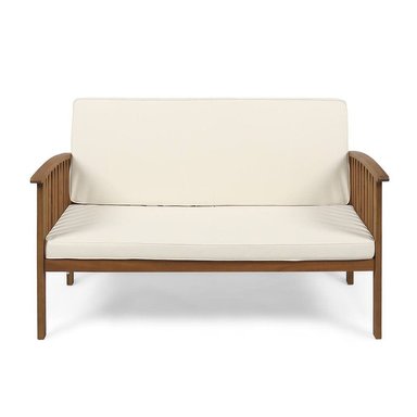 SOFA TERRAZA JARDIN HOME PREMIUM MARIM 2 CUERPOS CREMA