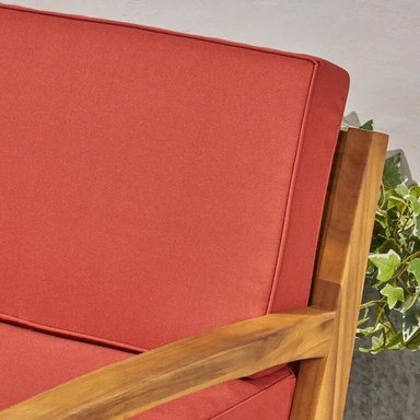 SET SECCIONAL HOME PREMIUM HAEUN ROJO + SILLON + MESA CENTRO TERRAZA JARDIN - 3