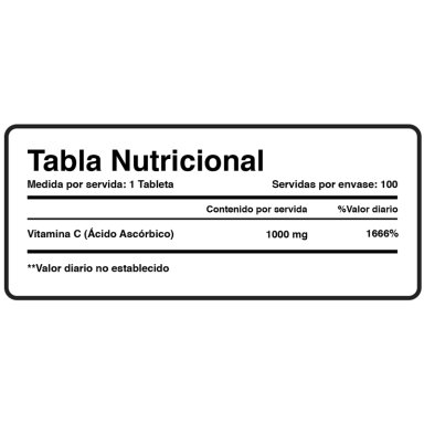 VITAMINA C - XTRALIFE - 100 TABLETAS - 4