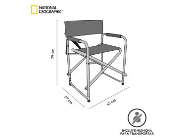 SILLA PLEGABLE CAMPING DIRECTOR BOSTON - NATIONAL GEOGRAPHIC - 3