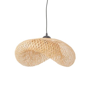 LÁMPARA TECHO PANADECOR LUMINARIA RATTÁN BEIGE