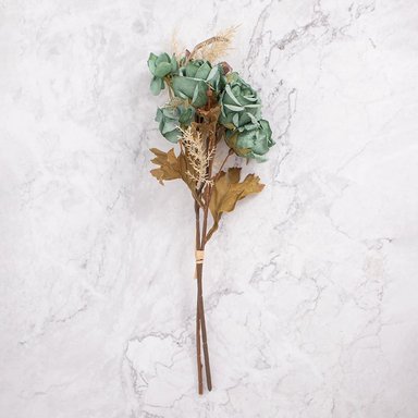 Ramos Rosas Artificiales Verde Pack De 4