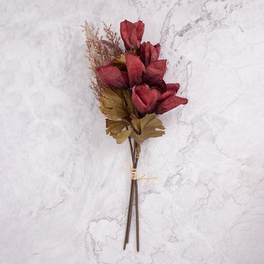 Ramos Frescias Rojo Panorama Hogar Pack De 4